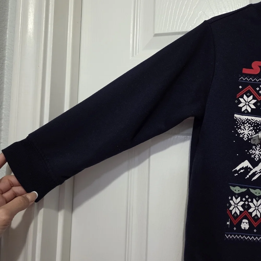 Gap Star Wars Mandalorian Christmas Holiday Kids Navy Blue Pajama Top Size 4 - Picture 5 of 6